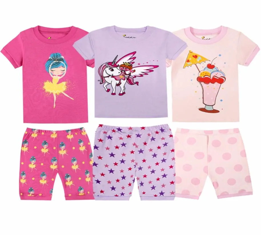 100 katoenen zomer babymeisjes pyjama's sets voor kinderen pyjama's pijama's infantis meisje pyjama sets pijama infantil pyjamas kinderen jongens pjs1363599