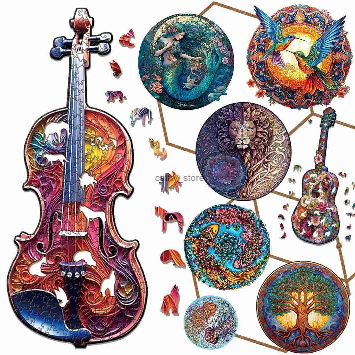 3D Puzzles Wooden Jigsaw Puzzle 3D Noble And Exquisite Cello Assembled Model Set Children'S Toys Children'S Girls Boys Birthday GiftsL231223
