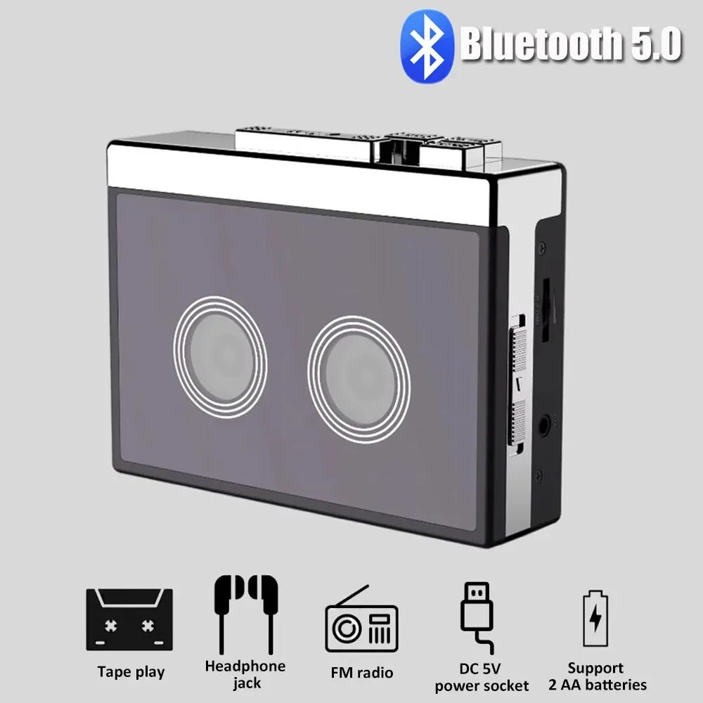 Retro Walkman Cassette Player - Portable FM Radio, Bluetooth 5.0, Mini ...