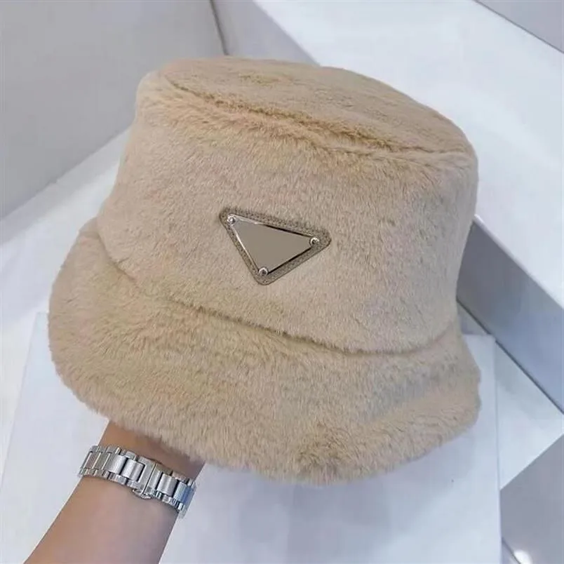 Autumn Winter Triangle Gedrukte emmerhoeden unisex sporthoed warmte faux bont pluizig fluffy fluffy fedoras outdoor opvouwbare vissershoed 2381