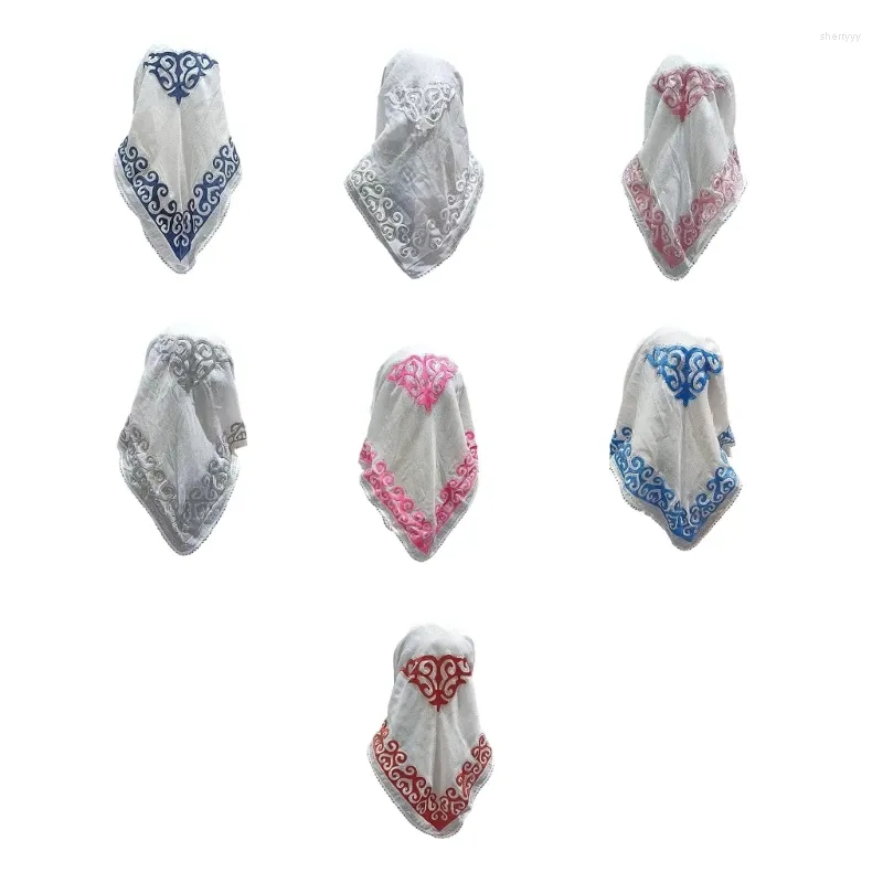 Foulards de mode de mariage de mode Fiffée de dentelle pour femme enveloppe de broderie décontractée