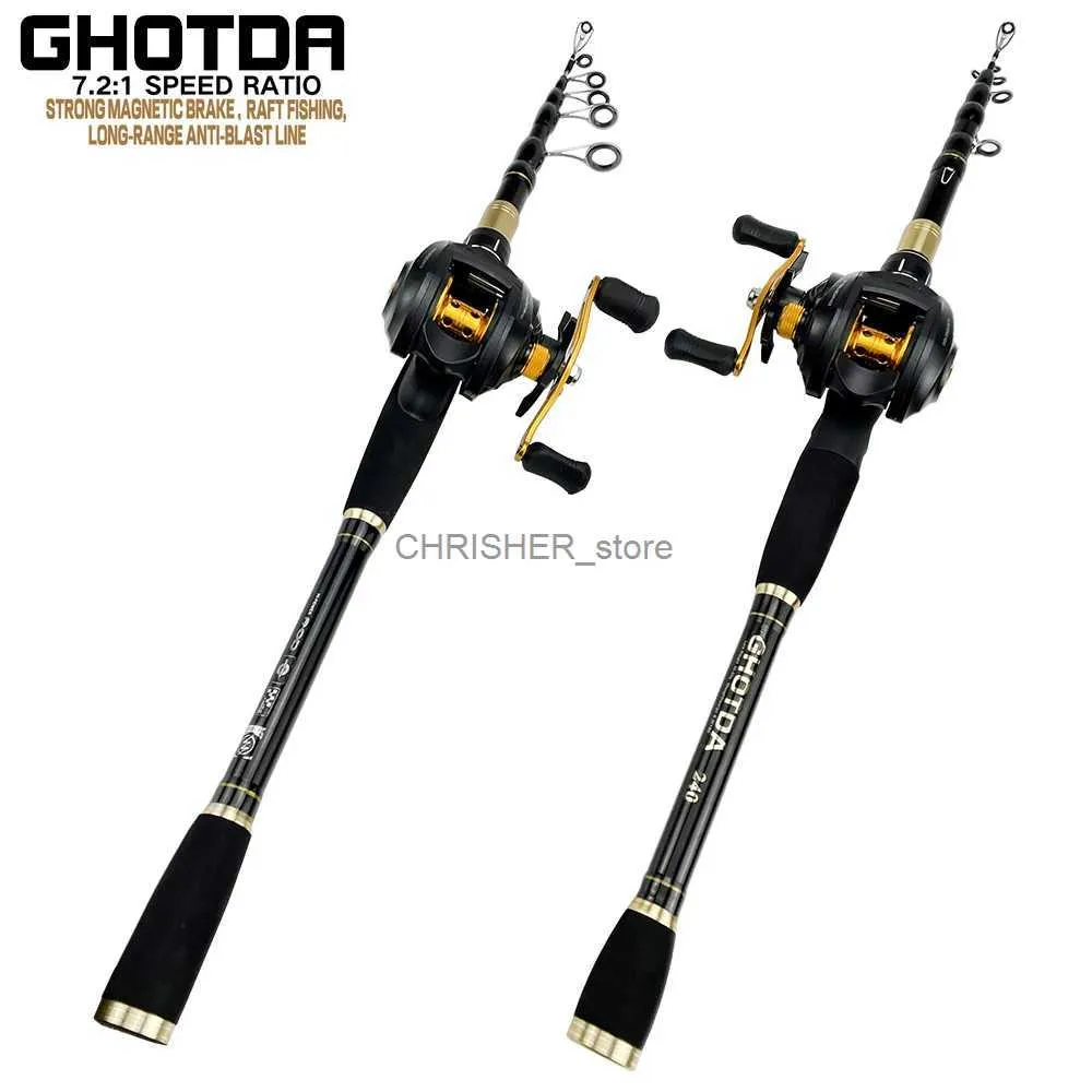 Boat Fishing Rods 1.6 2.4M Telescopic Carbon Fiber Casting Kit Spinning Fishing  Rod Left/Right Hand 17+1BB Gear Ratio Baitcasting Spinning ReelsL231223  From Chrisher_store, $22.73