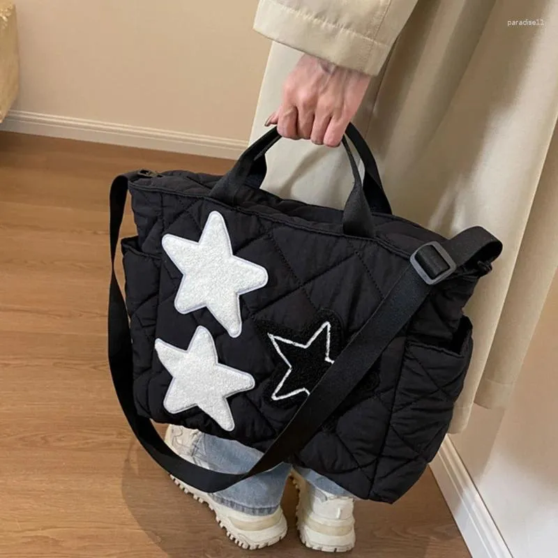 Bolsas de noite Mulheres Bolsa casual hobo Multi-Pockets Star Crossbody Pouch Lightweight Strap Ajuste Grande Capacidade Comprador Slouchy