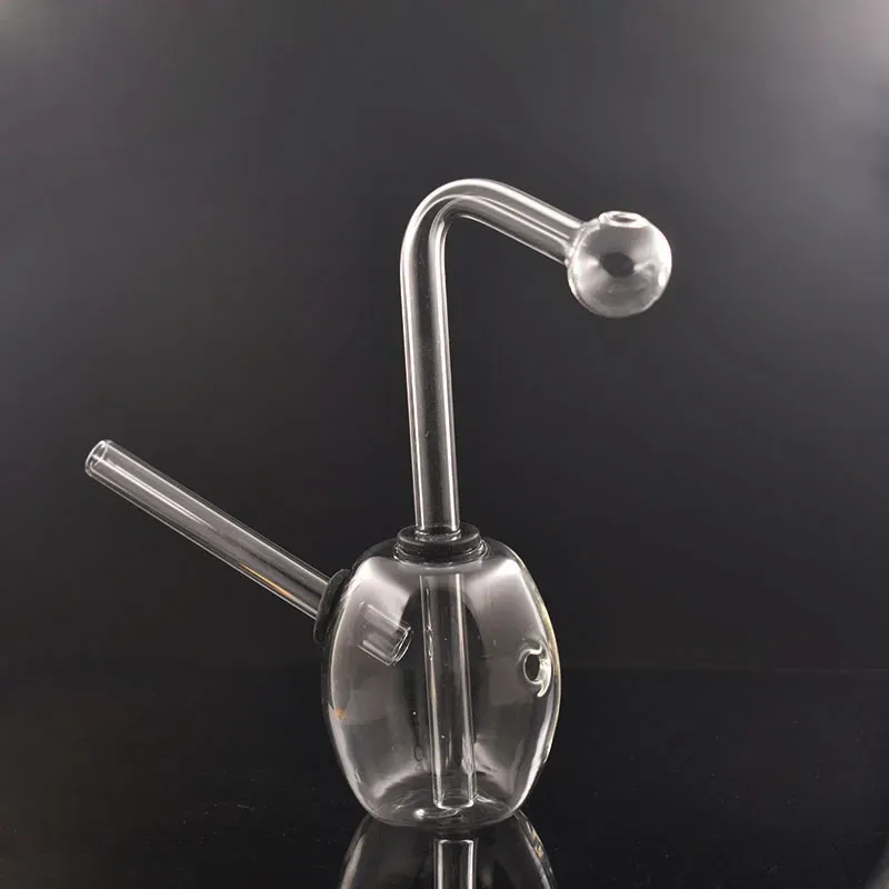 Small Glass Oil Burner Rig Bong Hookahs Thick Smoking Water Pipe Honeycomb Perc Heady Recycler Dab Rigs with Downstem Oil Bowl 5.5inch