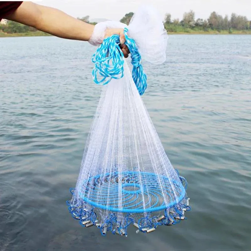 Accessories Lawaia Deep Hole Cast Net Iron Steel Pendants Hot Sale Fishnet  Blue Ring American Style Small Mesh Catch Fish Casting Network From 26,33 €