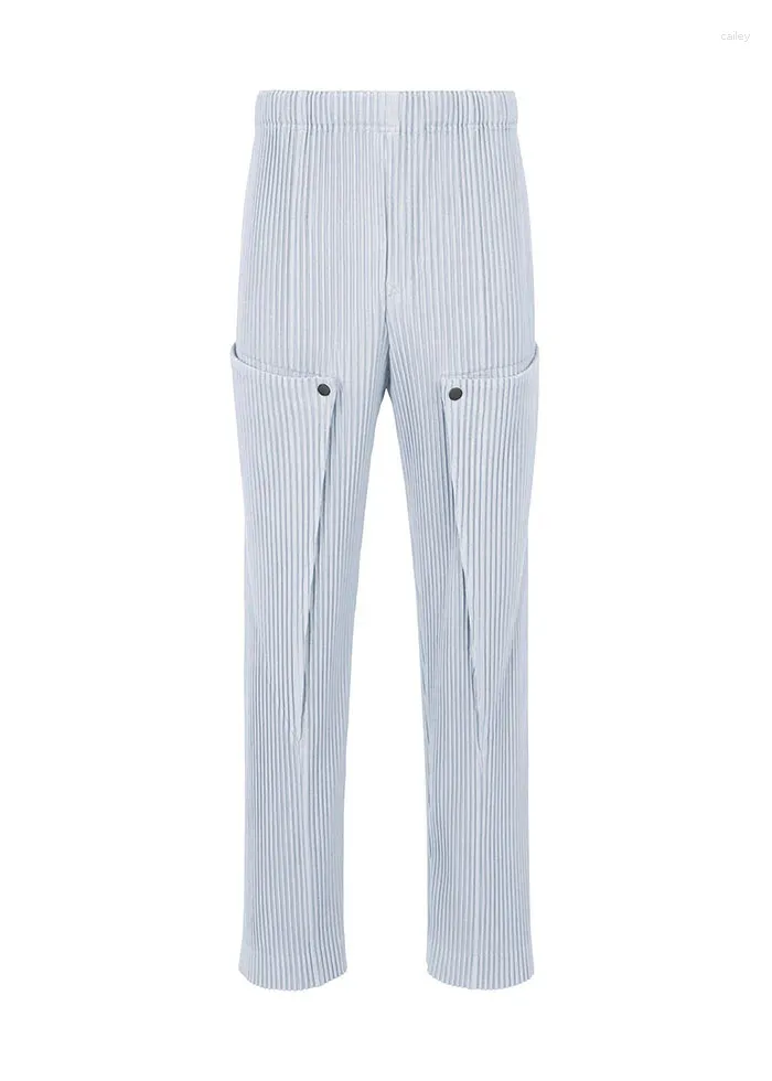 Pantaloni Lssey Pantaloni da uomo Miyake Tasca a pieghe Cargo staccabile Abiti firmati Business Casual Gamba dritta 347