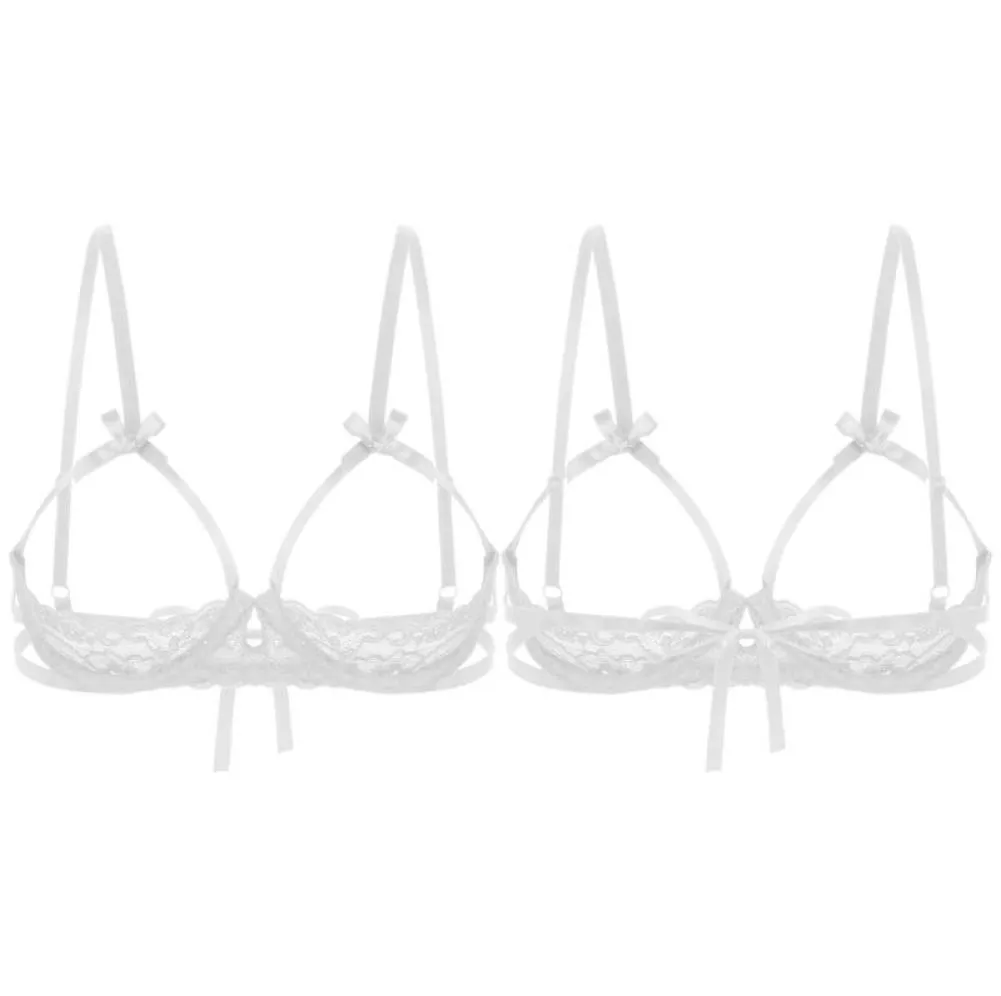 Open Nipple Bra Sexy Erotic Women Open Cup Bra Cut Out Breast Underwear See  Through Sheer Lace Lingerie Shelf Underwear6169025