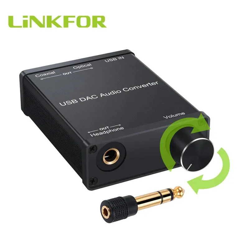 Разъемы Linkfor Usb Audio Sound Card Усилитель для наушников Цифро-аналоговый USB-ЦАП с усилителем для наушников для Ps4, Ps3, Xbox 360