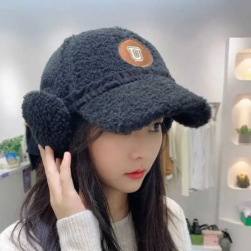 Ball Caps 2023 Women Winter Golf Hat Fashionable And Versatile Lamb