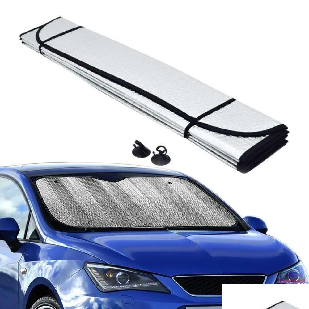 Voiture Sunshade SUV Sunmmer Sun Visor Feuille de pare-brise rétractable UV Protect Protect Avant Rideau de nuance arrière