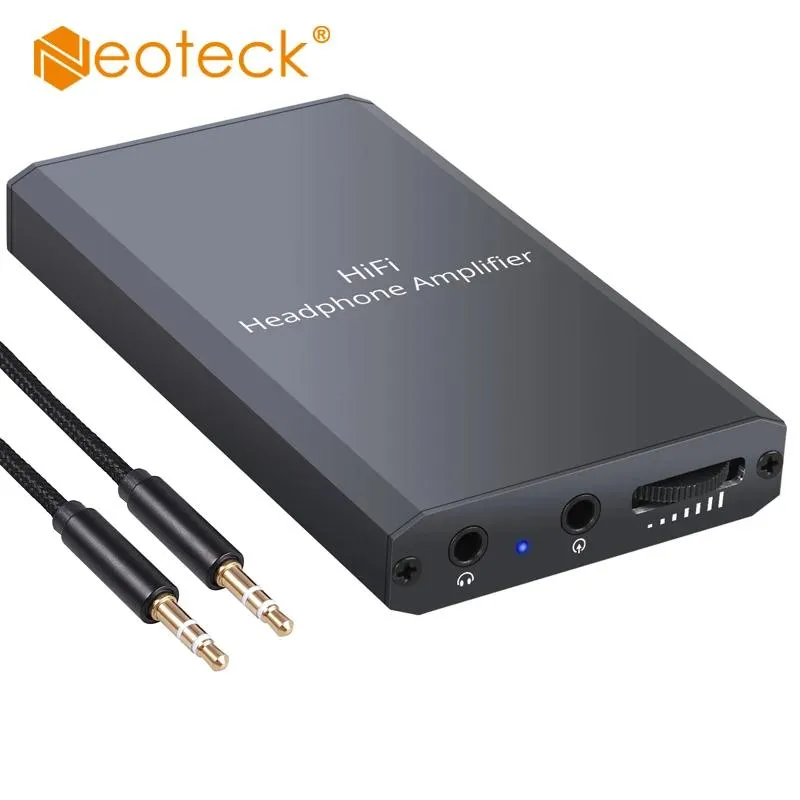 Mixer Neoteck 16300Ω Mini HiFi headphone Amplifier Portable Amp 1000mAH 3.5mm AUX Mobile Phones Earphone Amplifier With Audio Cable