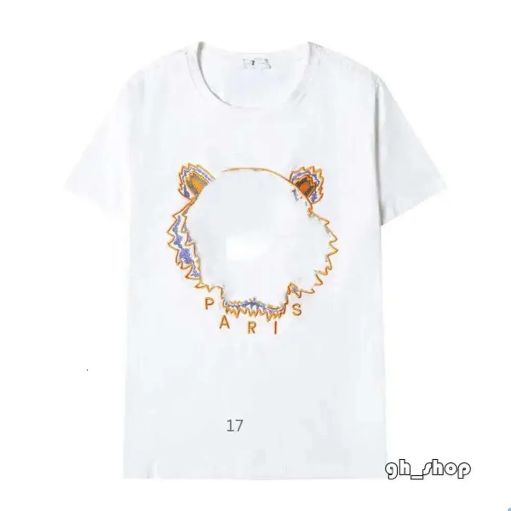 Kenzo T Shirt Top Quality Men Women Tshirts Womens Summer Street Apparel Short Sleeve Tiger Head Embroidery Letter Print Loose Fit Trend 1000