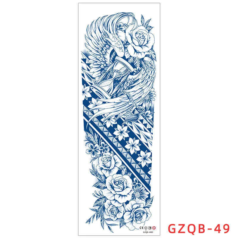 Makeup herbal full year arm tattoo sticker with longlasting waterproof large flower and leg tattoo, semi juice