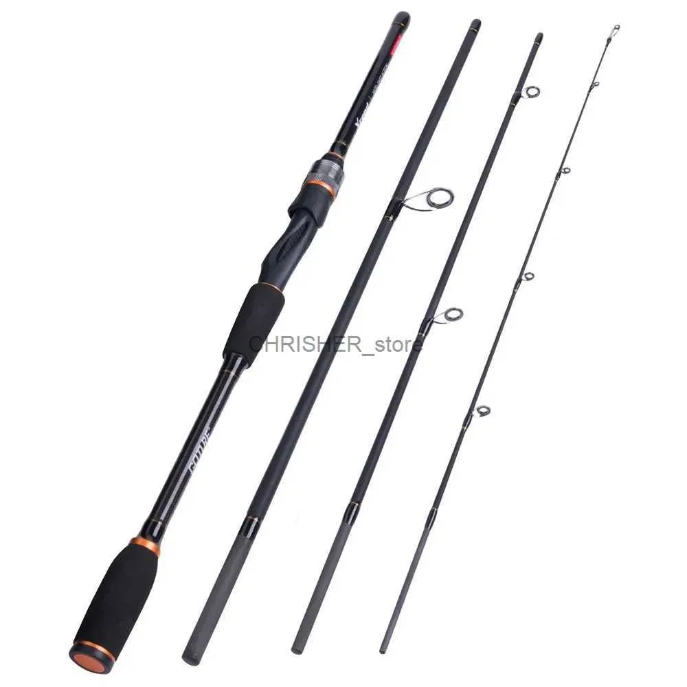 Boat Fishing Rods Goture Xceed Brand 1.98m 2.4m Carbon Fiber Spinning Casting Fishing Rod M/MH Power Fast Action Hard 4 Sections Lure Rod TackleL231223