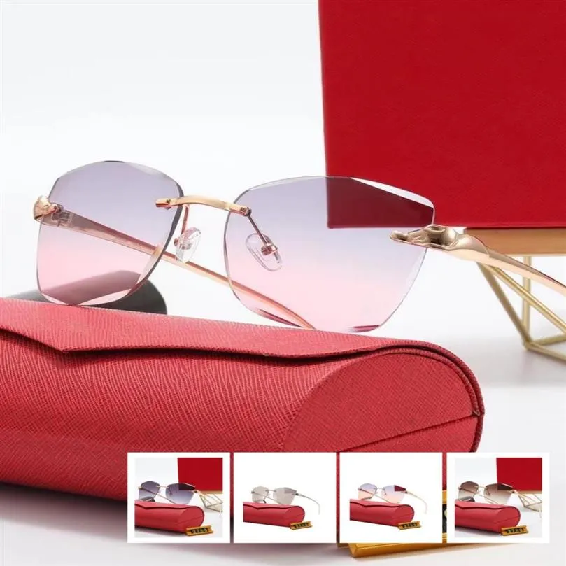 Designer glasses womens sunglasses eyeglass polarizing PC alloy rimless eyewear for women mens luxury Sunglasses 21 Arc gafas de s278i