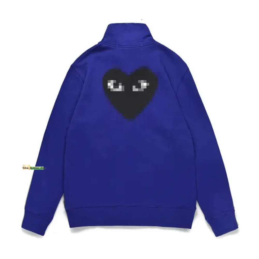 CDG Hoodie Designer Erkek Hoodies Commes Com Des Garcons Sweatshirt Mockneck Oynayın Büyük Kalp Hoodie Tam Zip Tasarımcı Hoodie MAN 638