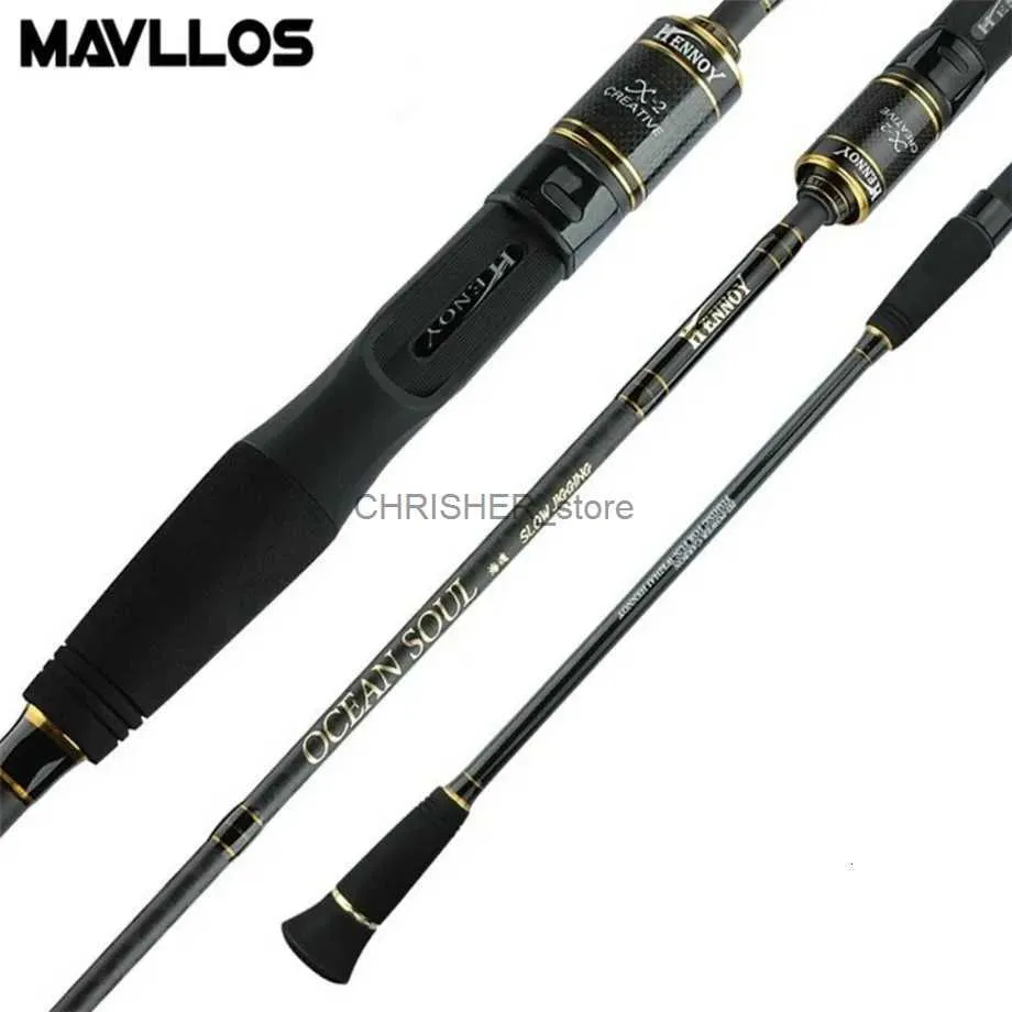 Båtfiskestavar Mavllos Osoul Slow Jigging Rod Lure 80-300G/ 30-200G Force 15-40lb Solid Carbon Tip Tuna Fishing Rod Spinning Casting Rodl231223