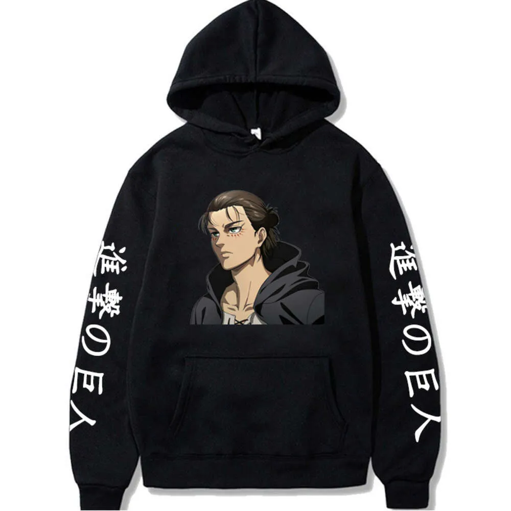 Ataque de venta caliente a titán sudadera con capucha de anime final Eren Yeager Pelovers Haruku Swears Graphic Hip Hop Streetwear