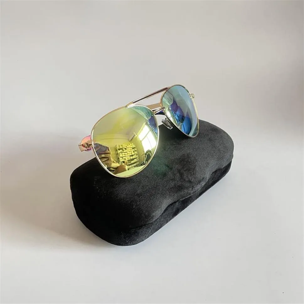 Color Film Brand Pilot Sunglasses For Men Women Fashion Metal Frame Designer Eyeglasses Cycling Sun Glasses Uv Protection Eyewear265U