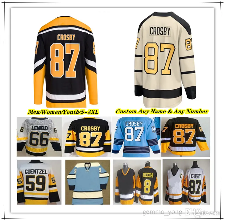 Sidney Crosby Pittsburgh Hockey Jersey Jake Guentzel Evgeni Malkin Erik Karlsson Bryan Rust Reilly Smith Kris Letang Marcus Pettersson Lars Eller Tristan Jarry Kid Kid Kid Kid Kid Kid Kid