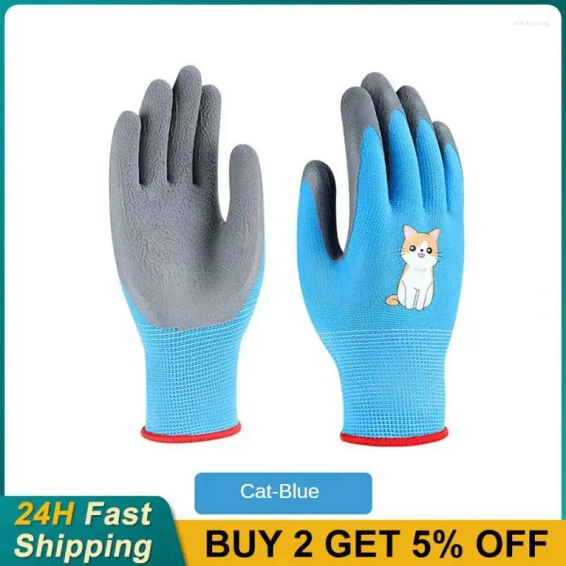 Disposable Gloves Cartoon Nitrile Stab-resistant Coating Household Accessories Thickened Childrens Latex Single-layer Microporous