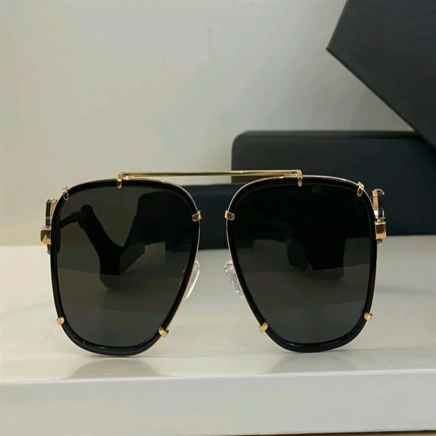 2233 Quadratische Pilot -Sonnenbrille für Männer Gold schwarz dunkelgraues Objektiv Brillen Frauen Gläser Modezubehör Sonnenbrille UV400 Eyewear282s