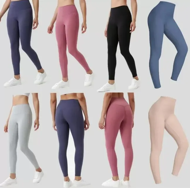 Yoga Pants Women Pant Running Leggings High midja Womens Leging Sports Gym Wear Elastic Fitness Lady Outdoor Sport for Woman Solid