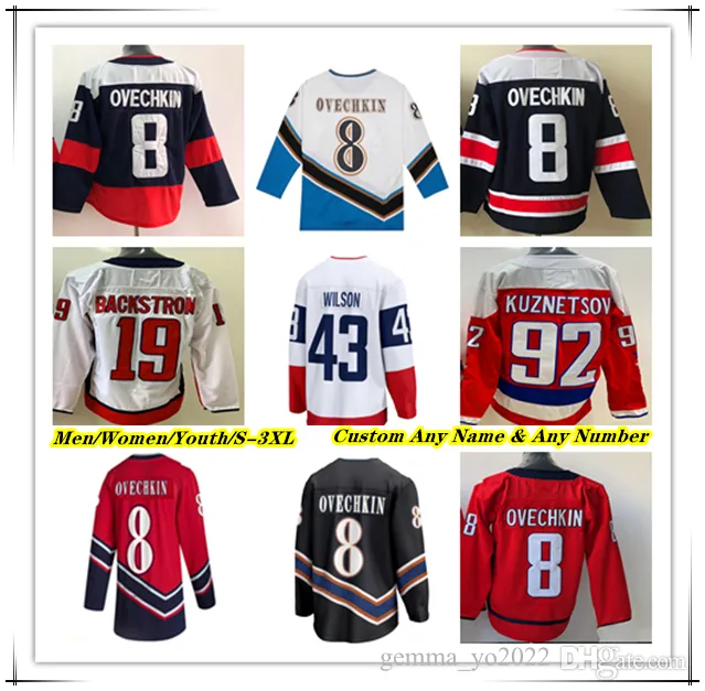 Washington ice Hockey Jersey Alex Ovechkin Tom Wilson Dylan Strome Darcy Kuemper John Carlson T.J. Oshie Evgeny Kuznetsov Nicolas Aube-Kubel Anthony Mantha Protas KID