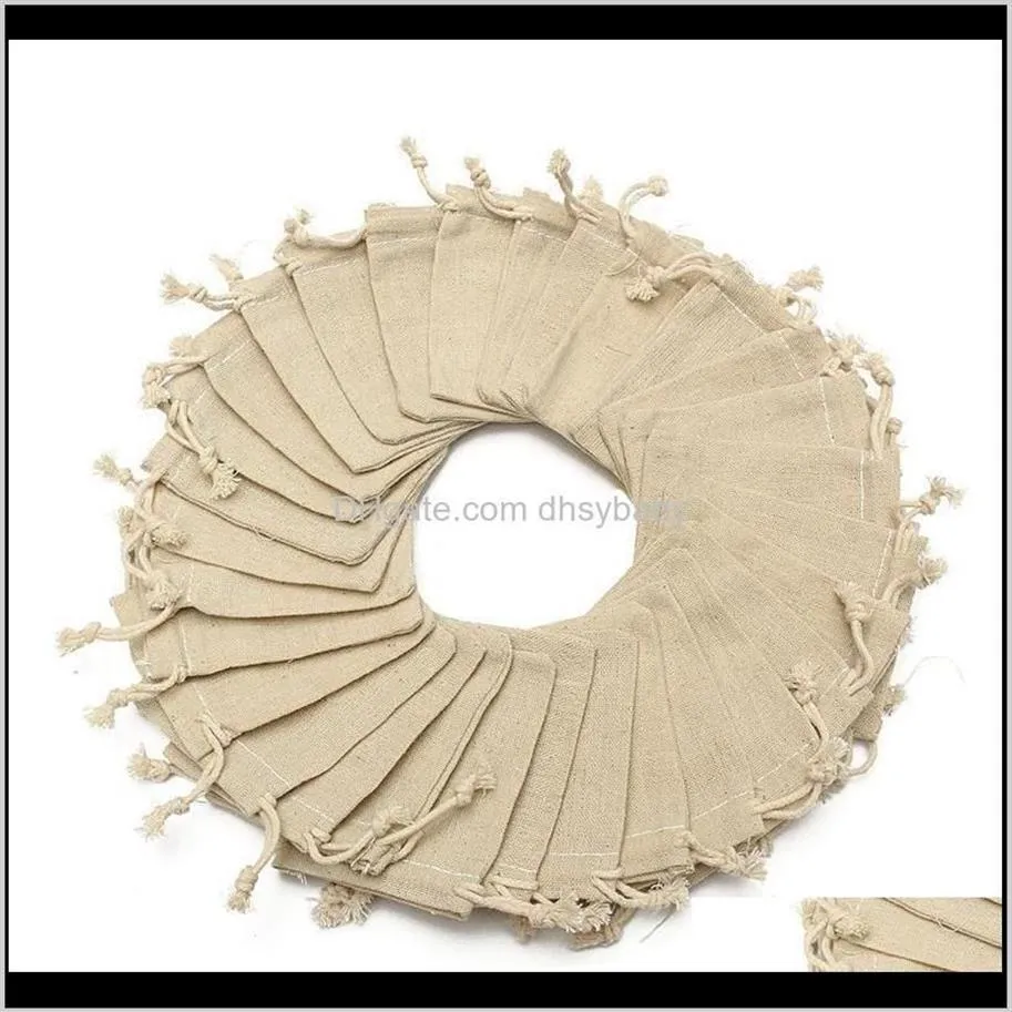 Sacchetti per sacchetti di sacchetti da 50 pezzi da 50 pc sacchette in jute con tanta da bianche