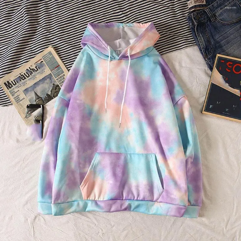 Heren Hoodies 2023 Fashion Tie Dye Hoodie Men Women Eesthetic Sweatshirt Hip Hop Pocket Streetwear Ulzzang Tops Harajuku Unisex Kleding