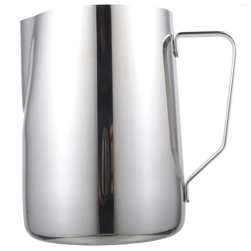 Dijksiesets Schuimende werper Espresso Coffee Cappuccino Latte Steam Pitchers Jug Cup 1000ml voor Home Office Shop Silver