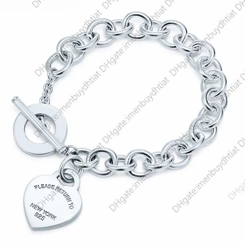 Obe6 Charm Bracelets Designer 100% 925 Sterling Silver Original Authentic Classic Key Heart Bracelet Gift Exquisite Wedding Women Jewelry