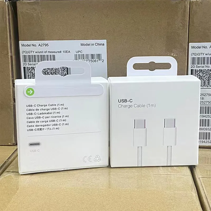 Câbles PD de qualité OEM 60W pour iPhone 15 Charge rapide 1m 3ft USB C à type C câble tressé Corders de charge Apple Cordon de cordon de chargeur