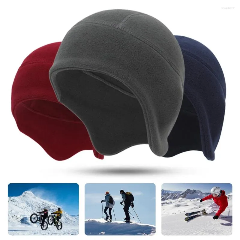 Berety zimowe ciepłe okładki ucha miękkie mężczyźni kobiety narciarstwo snowboardowe rowerowe kuche kuche piepy piesze polarne polarne polarowe czapka wiatrakowa czapka