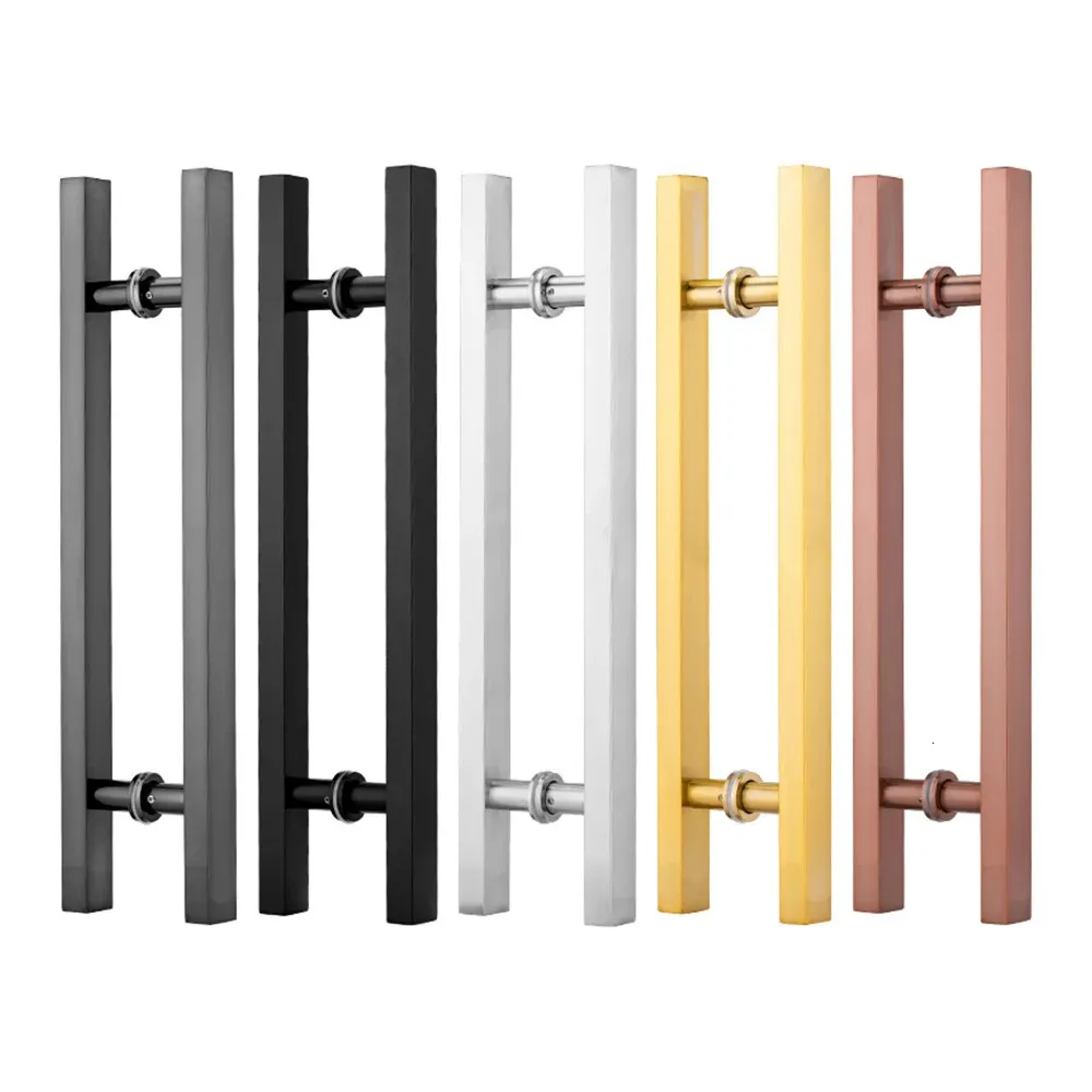 JACHOR Glass Door Handles Pull Double Side Handle Set Stainless Steel Moving Doors Hardware Large Size Handle for Home Fittings 231222