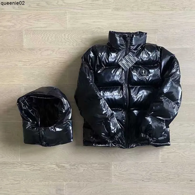 Jaquetas masculinas jaqueta de grife masculino jacket de água quente e arrastão de jackets de pista brilhante tamanho de casal trapstarf roupas novas, o chapéu é removível