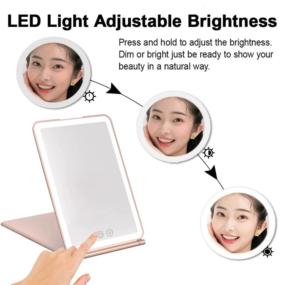 Auxmir Miroir Maquillage Lumineux Grossissant 10X-1X, Miroir Double Face Avec Eclaire Variable