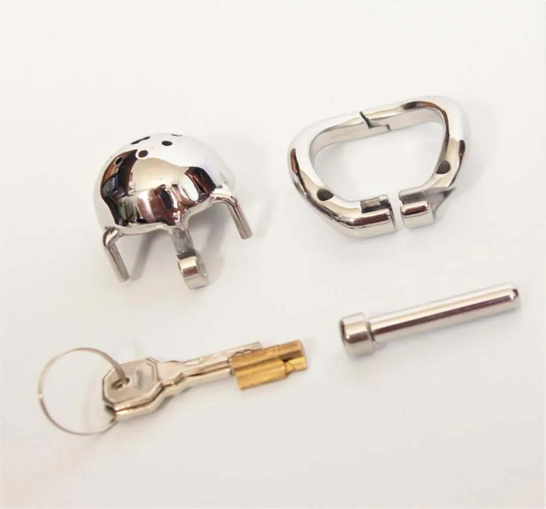 Ergonomiskt rostfritt stål Stealth Lock Male Chastity DeviceCock Cagefetish Virginity Penis Lockcock RingChastity Belt för Men2835097