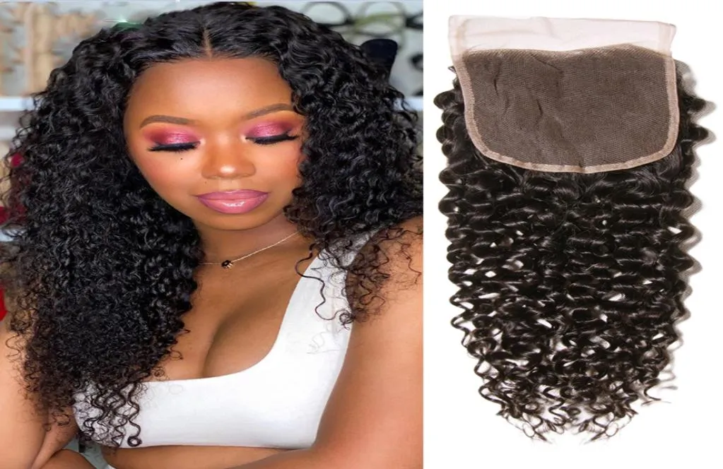 Whole Hair Curly 5x5 HD Lace Closure Brazilian Remy Human Hair 1PCS1560353