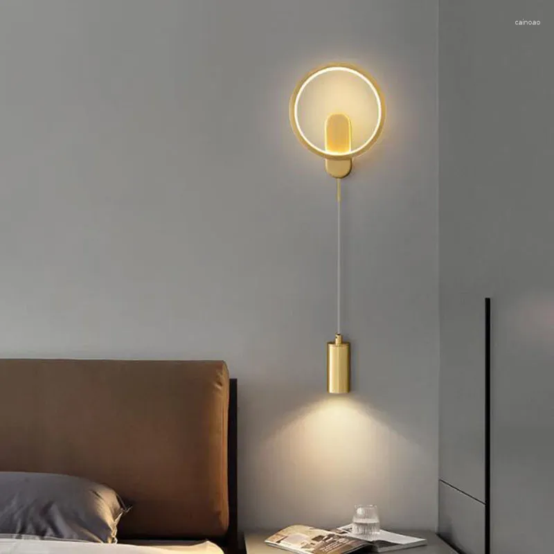 Lampa ścienna światło luksusowe nowoczesne sypialnia nocna dekoracja okrętów koryta