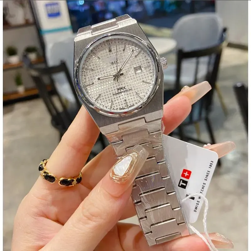Модные наручные часы Мужские женщины смотрят Qualtz Quartz Movement Watch Luxury Business The Birst Watch Classics 1853 PRX PowerMatic 80 часов браслет браслет