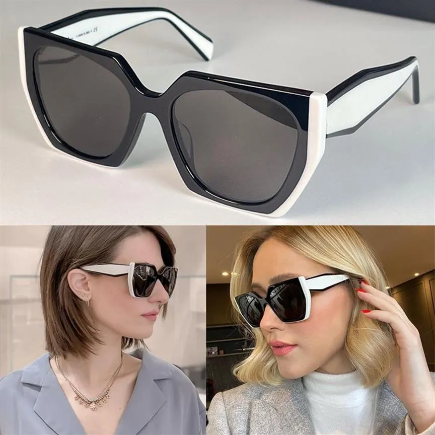 Monochrom PR 15Ws Sonnenbrille Frauen Schwarze Gläsern Geometrische Tempel erzeugen zeitgenössische männliche rechteckige Silhouette Männer Fut241r