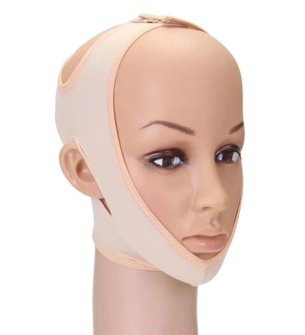 Nieuw gezicht V Shaper Facial Slimming Bandage Relaxatie Lift omhoog Riemriem Verminder dubbele kin wang gezichtsmasker Duning banden Massage7043123