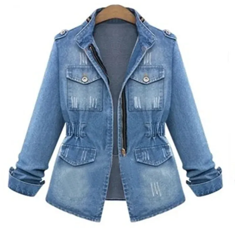 Christmas Europe and The United States Ladies Denim Jacket Skinny Women Winter Clothes Female 231222