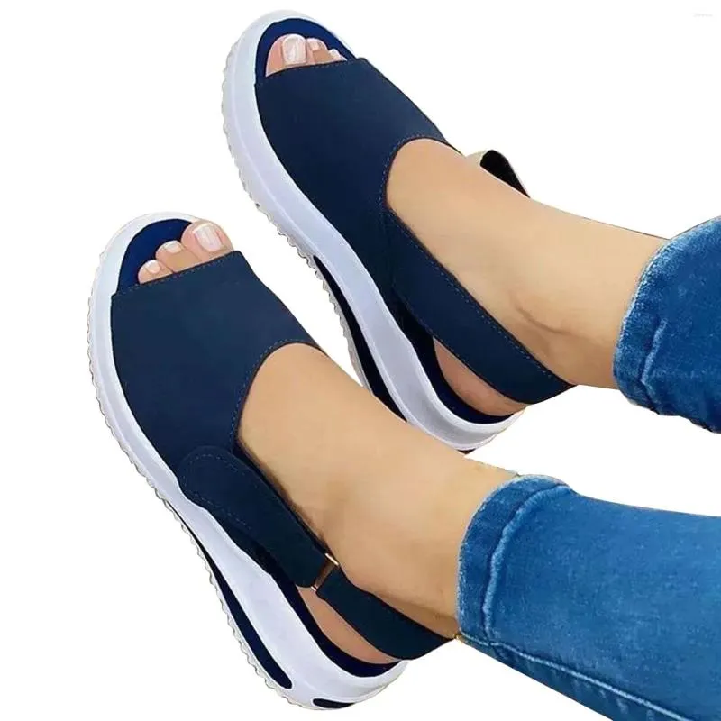 Sandals Dames Summer Fashion Casual Open Teen Platform Wedge Beach Womens Wandel maat 9 hakken voor vrouwenuitgift