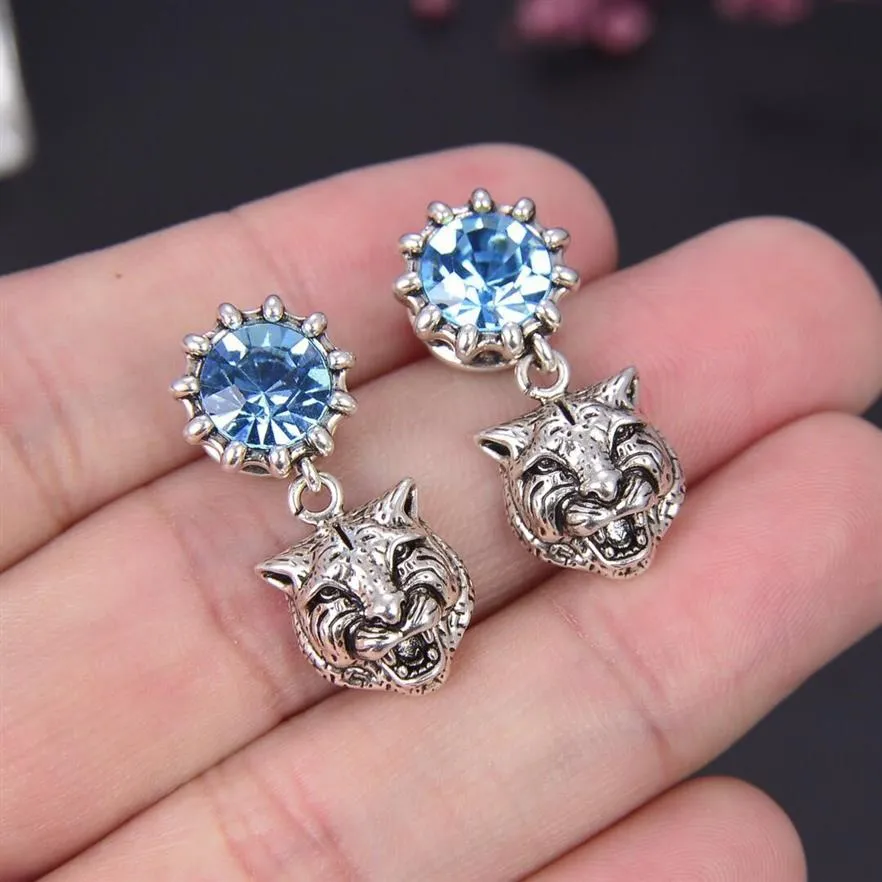 Fashion-stämplar Fashion Brand Tiger Designer Earrings for Lady Women Party Wedding Lovers Gift Engagement Luxury Jewelry for Bride 289D