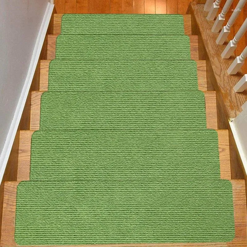 Teppiche 30x8inch weiche Treppe Trittmatte Selbstklebbar waschbarer nicht rutscher Teppichschützer Teppich Sicherheit Stummschaltung Stummschaltung