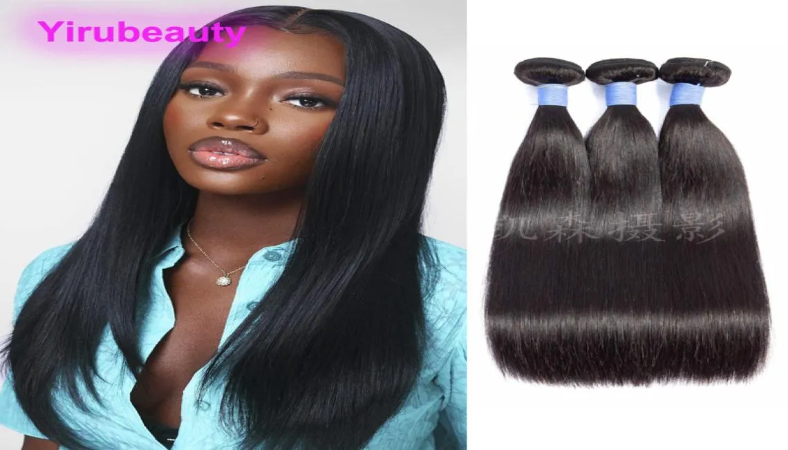 Peruvian Brazilian Virgin Hair Extensions 12A Silky Straight 1030inch Remy 100 Human Hair Weaves Natural Color8184116