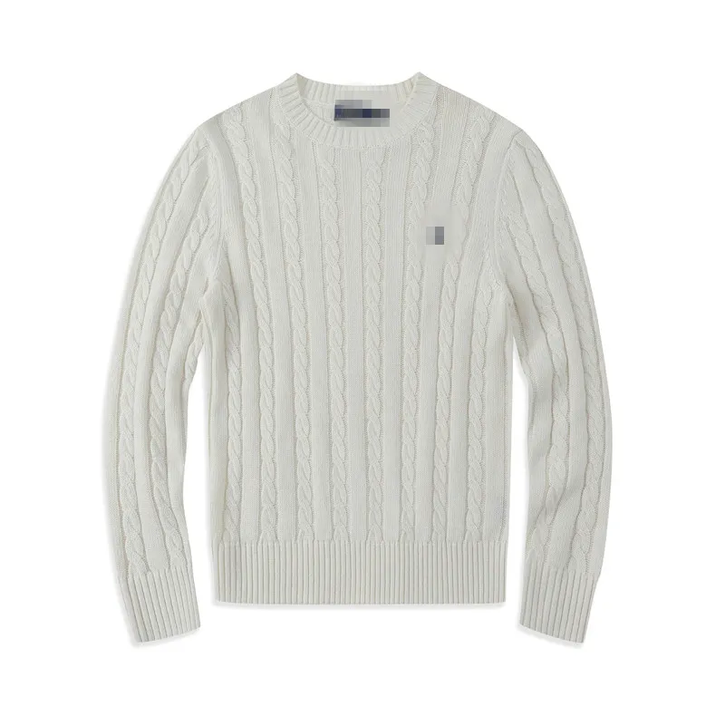 Pull d'automne pour hommes et hiver Polo Polo Pony Pony brodé en tricoté rond à manches longues à manches élastiques épais élastiques pull multiples élastiques pull