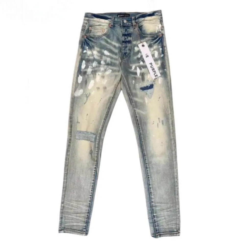 Roxo jeans designers moda homem jeans nova marca roxa sólida streetwear moda preto denim magro estiramento